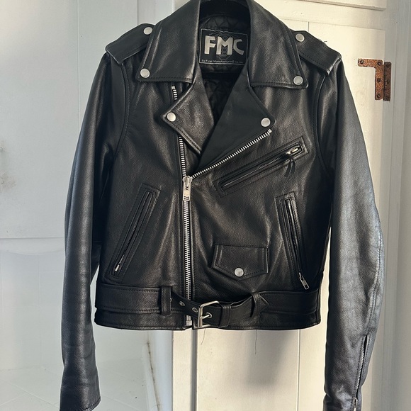 FMC Jackets & Blazers - Black Leather Biker Jacket